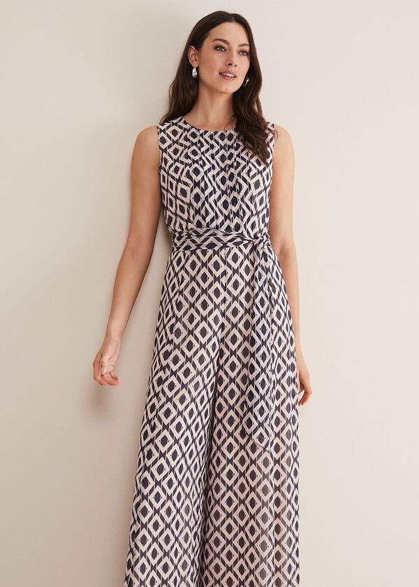 Phase Eight Janine Geo Wide Leg Jumpsuit