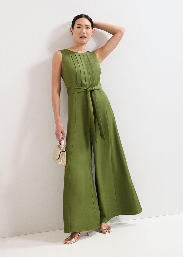 Phase Eight Janine Green Wide Leg Jumpsuit