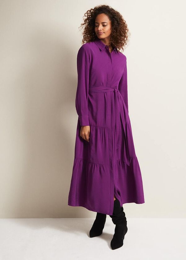 phase eight Jayden Purple Shirt Midaxi Dress