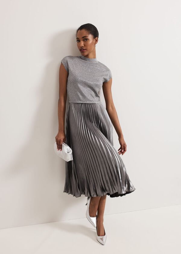 Phase Eight Jayla Metallic Knit Dress