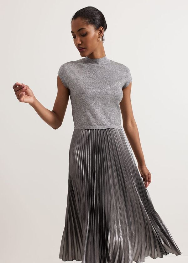 phase eight Jayla Metallic Knit Dress