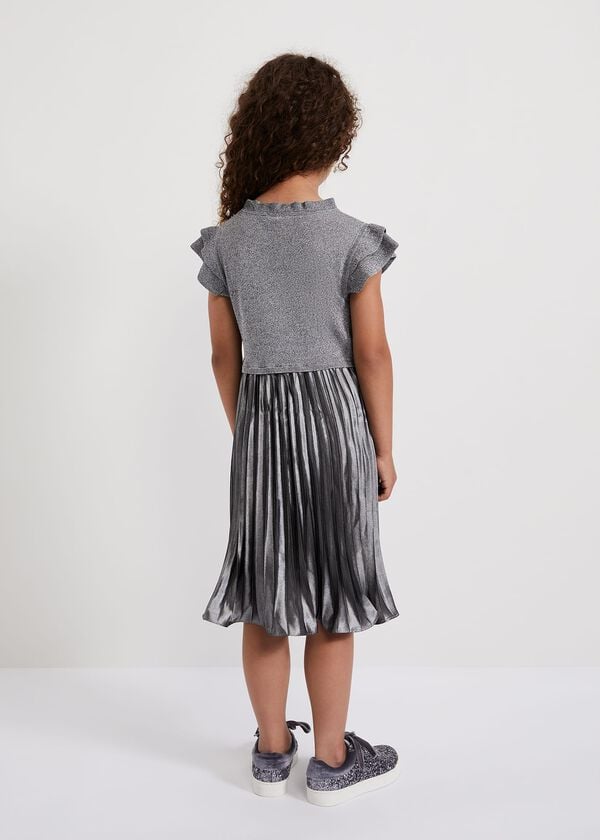 Phase Eight Jayla Silver Knit Dress