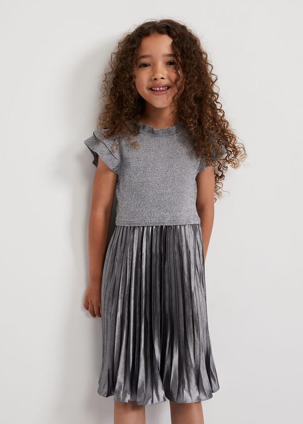 Phase Eight Jayla Silver Knit Dress