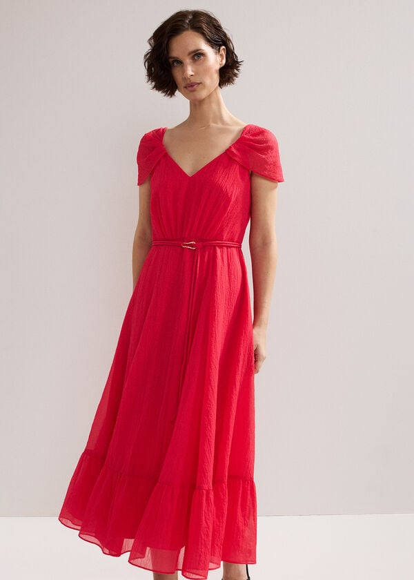 Phase Eight Jen Pink Midi Dress