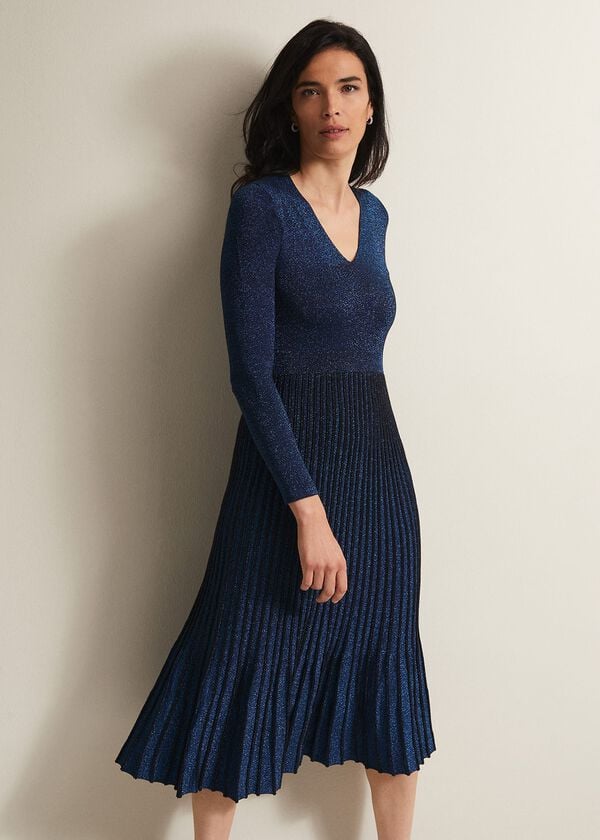 phase eight Jessamin Shimmer Knitted Midi Dress