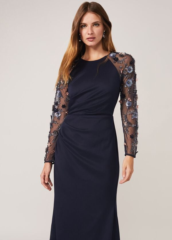 Phase Eight Jody Sequin Sleeve Maxi Dress