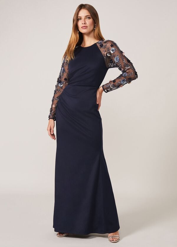 phase eight Jody Sequin Sleeve Maxi Dress