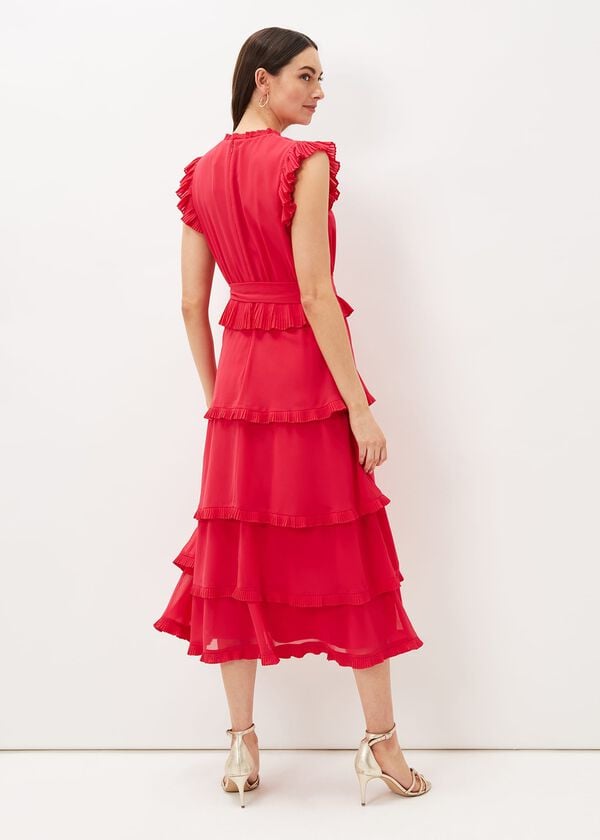 Phase Eight Josephina Tiered Midi Dress