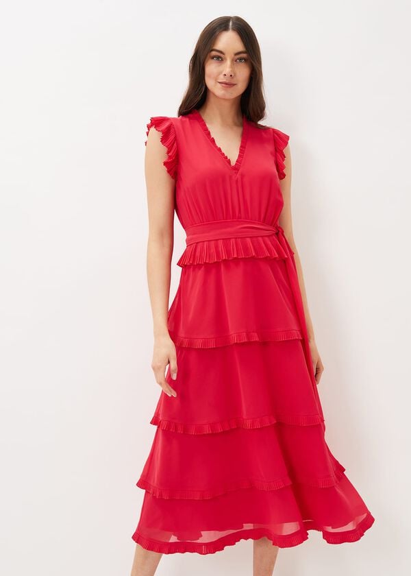 Phase Eight Josephina Tiered Midi Dress