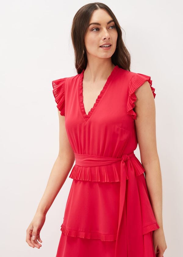 Phase Eight Josephina Tiered Midi Dress