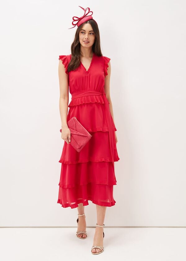 phase eight Josephina Tiered Midi Dress