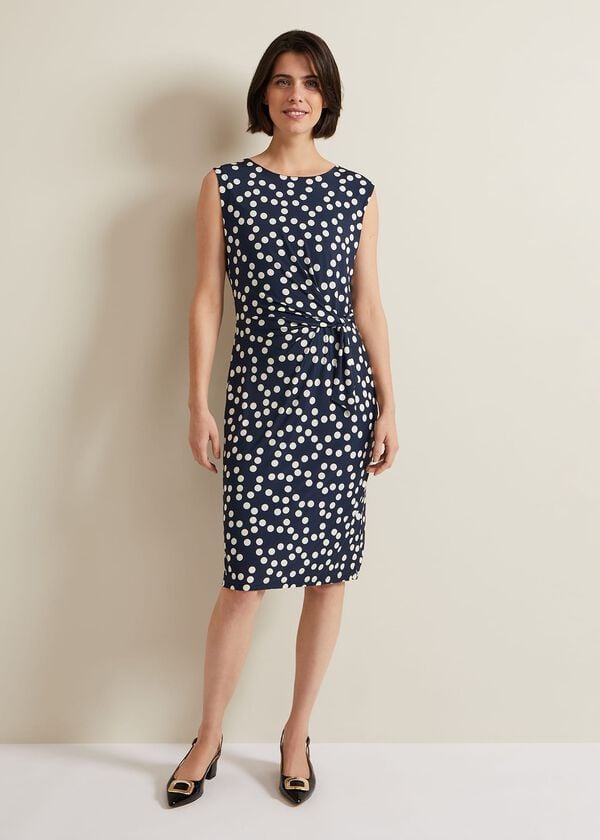Phase Eight Josey Jersey Spot Bodycon Midi Dress