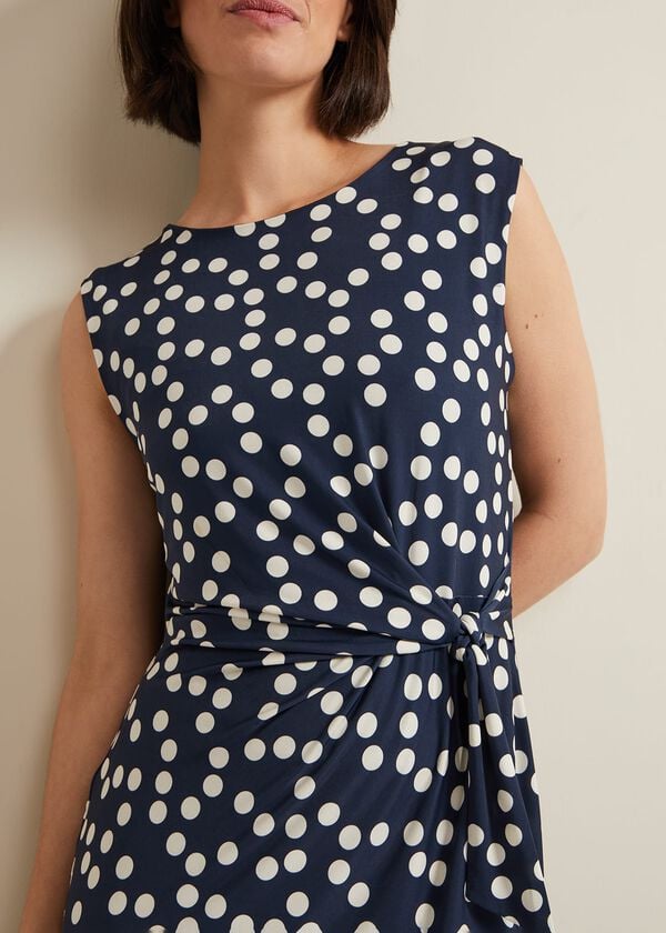 Phase Eight Josey Jersey Spot Bodycon Midi Dress