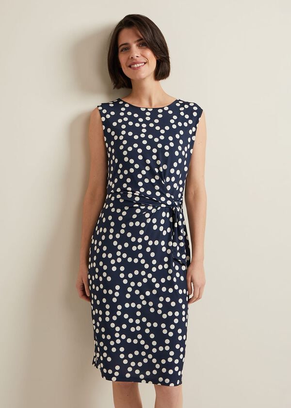 phase eight Josey Jersey Spot Bodycon Midi Dress