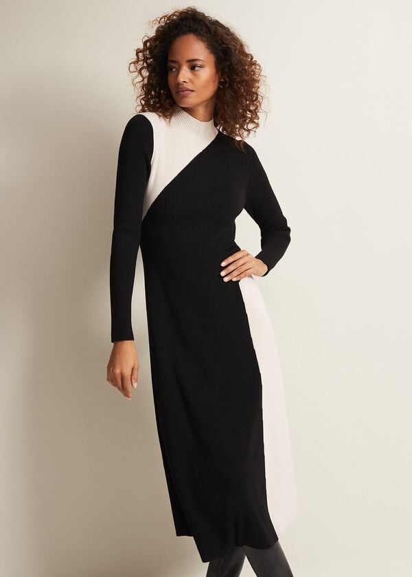Phase Eight Julie Knitted Colourblock Midaxi Dress