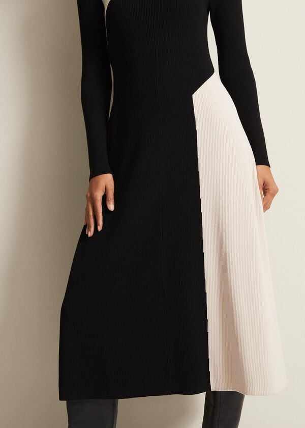 Phase Eight Julie Knitted Colourblock Midaxi Dress