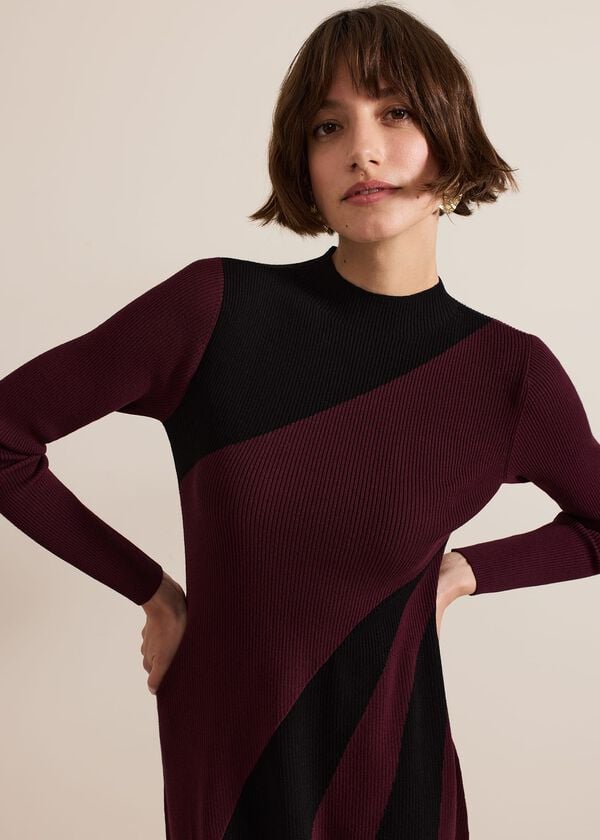 Phase Eight Julie Ribbed Fit And Flare Midi Dress