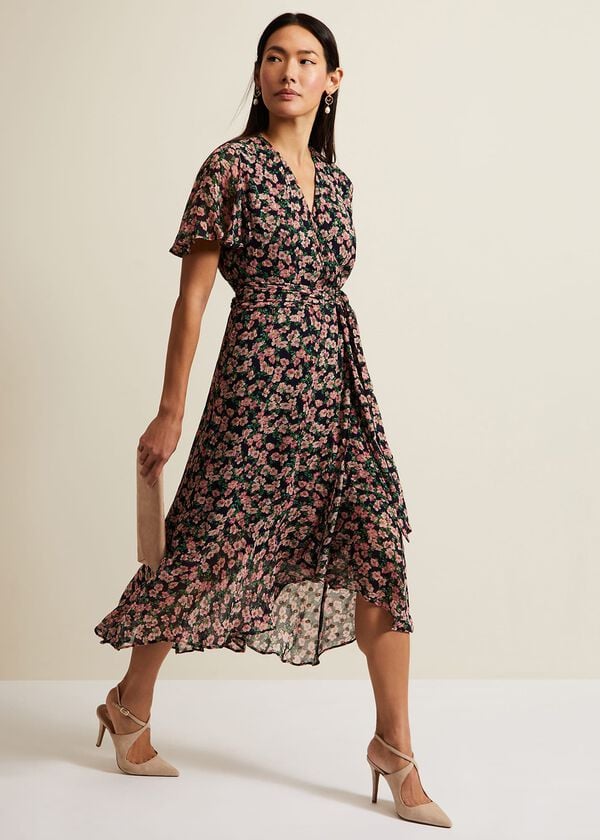 Phase Eight Juliette Fil Coupe Print Dress