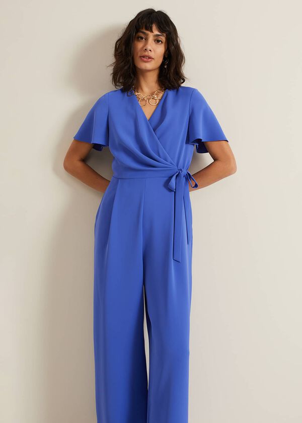 Phase Eight Julissa Blue Wide Leg Jumpsuit