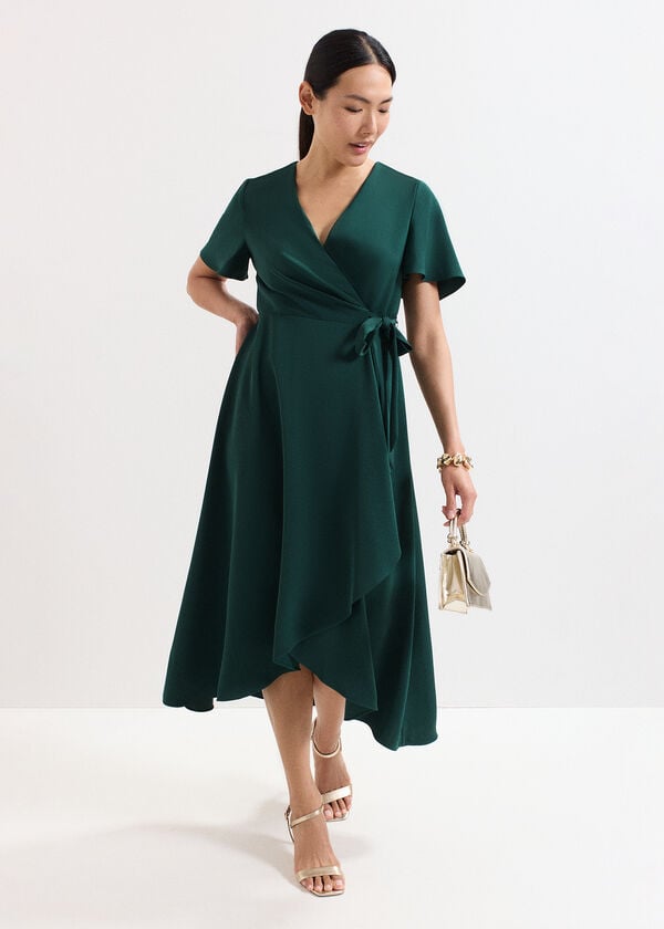 Phase Eight Julissa Green Wrap Midi Dress
