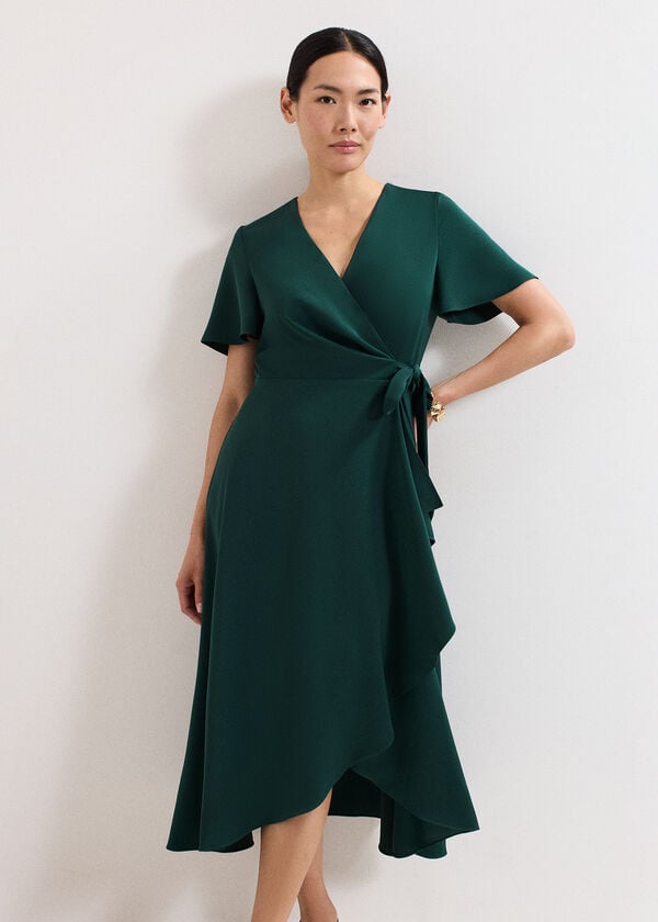 phase eight Julissa Green Wrap Midi Dress