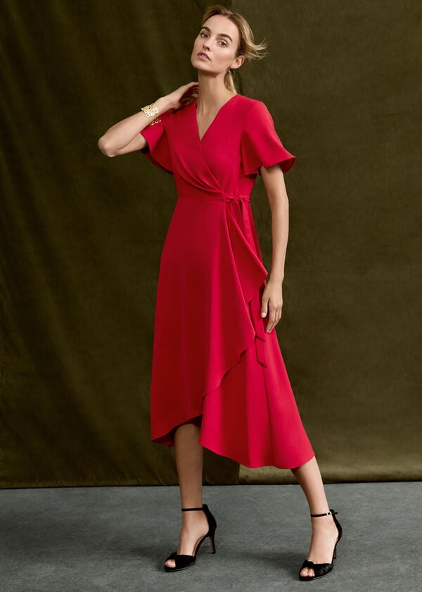 phase eight Julissa Red Wrap Midi Dress
