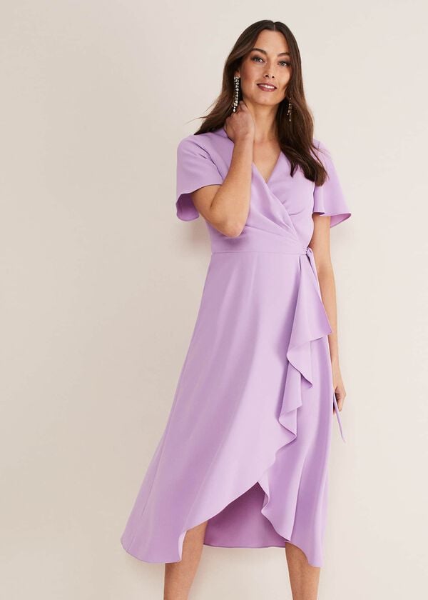 phase eight Julissa Ruffle Wrap Midi Dress