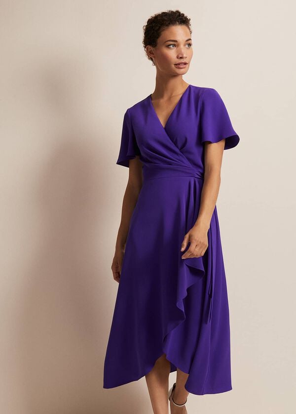 Phase Eight Julissa Ruffle Wrap Midi Dress