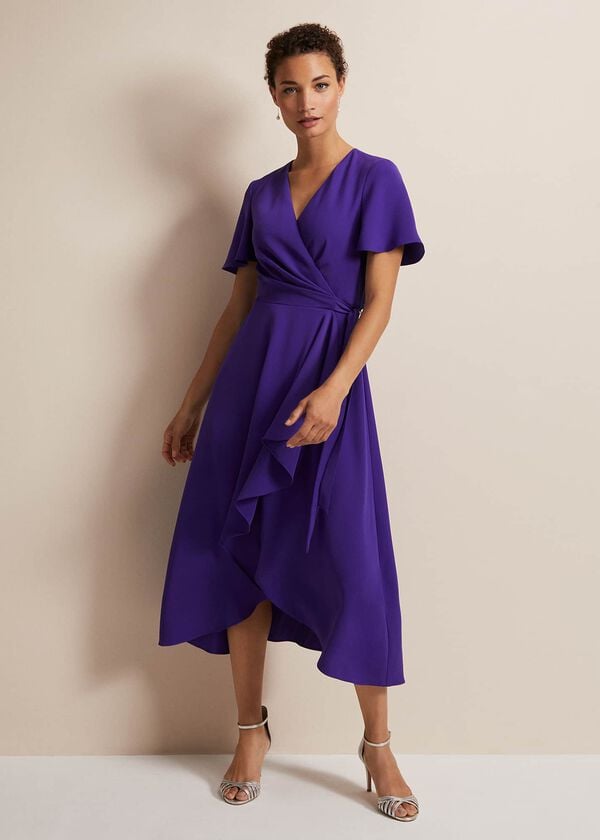 phase eight Julissa Ruffle Wrap Midi Dress