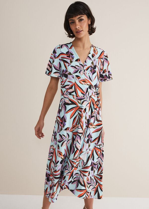 Phase Eight Julissa Ruffle Wrap Midi Dress