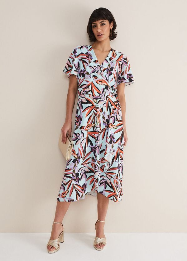 phase eight Julissa Ruffle Wrap Midi Dress