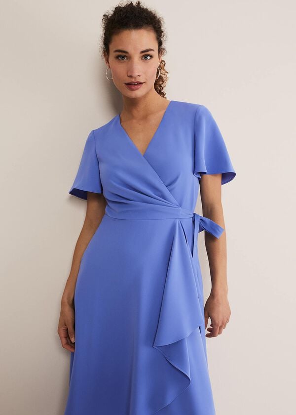 Phase Eight Julissa Ruffle Wrap Midi Dress