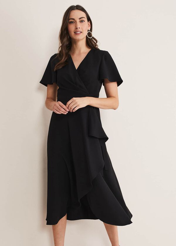 phase eight Julissa Ruffle Wrap Midi Dress