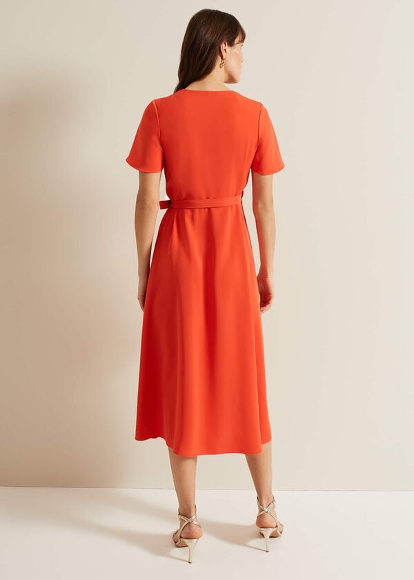 Phase Eight Julissa Ruffle Wrap Midi Dress