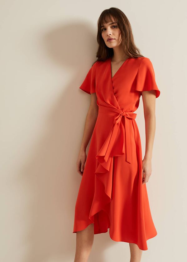 Phase Eight Julissa Ruffle Wrap Midi Dress