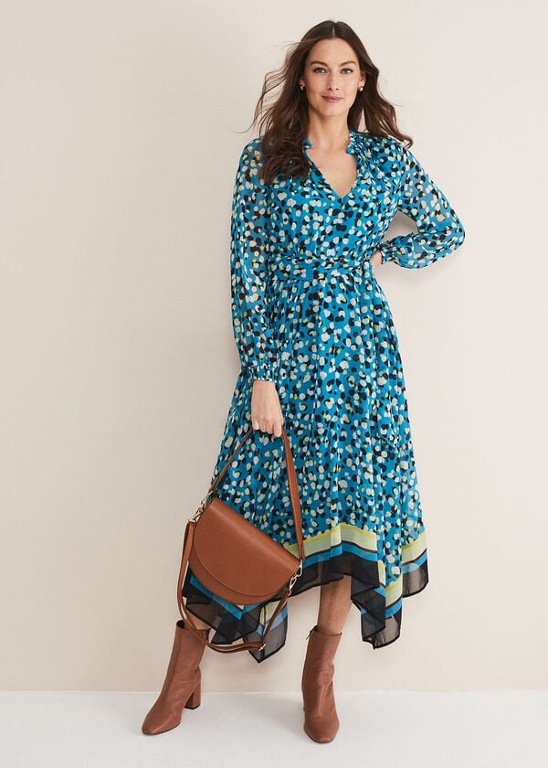 phase eight Juno Border Hem Midi Dress