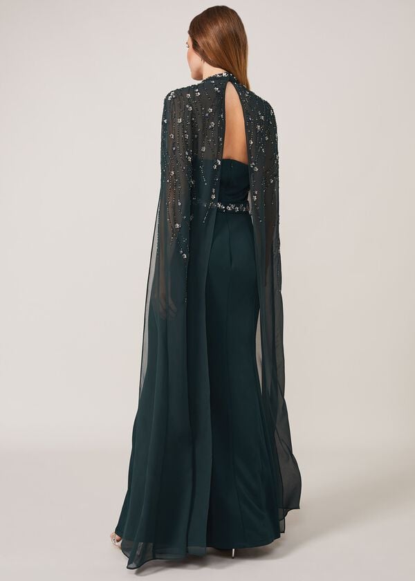 Phase Eight Kacy Beaded Cape Dress