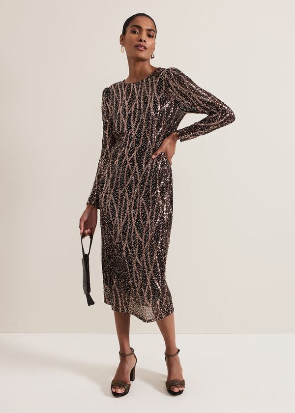 Phase Eight Kaleigh Sequin Midi Dress