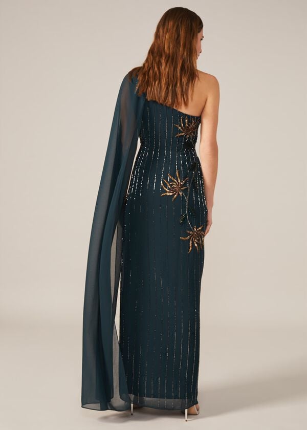 Phase Eight Kalina One Shoulder Cape Dress