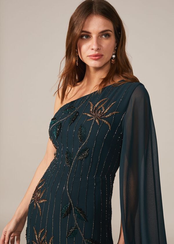 Phase Eight Kalina One Shoulder Cape Dress