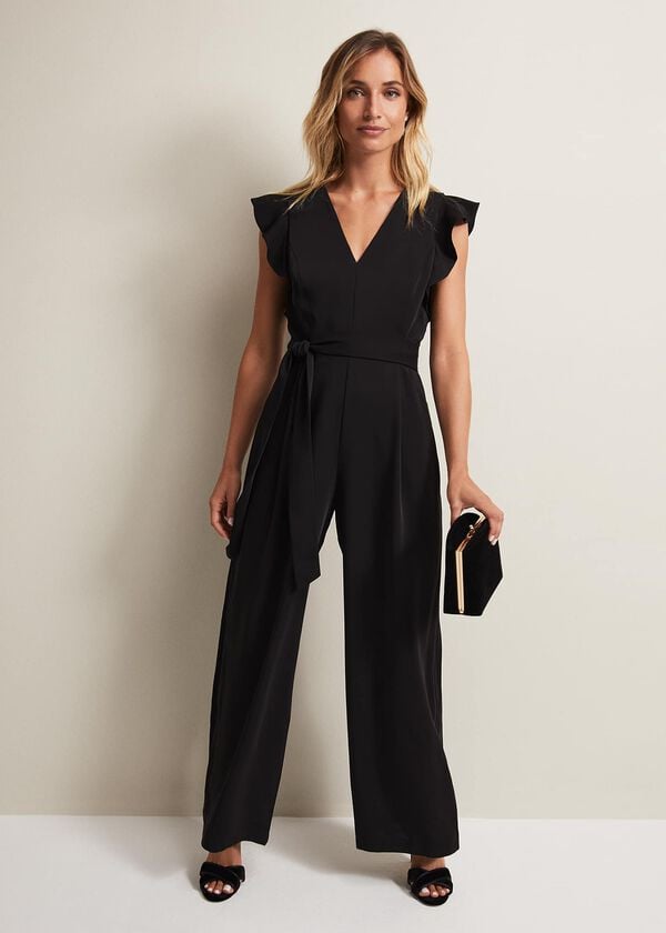 phase eight Kallie Ruffled Wide Leg Jumpsuit