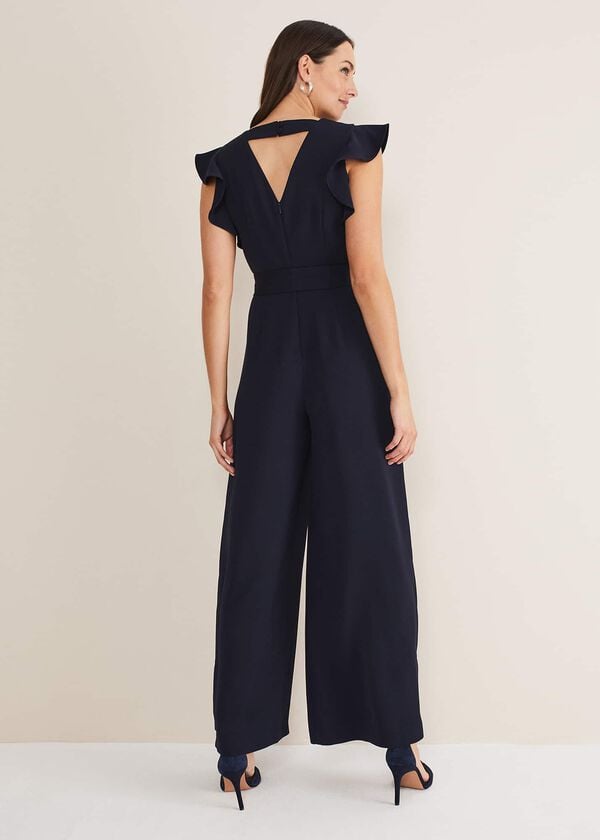Phase Eight Kallie V Neck Frill Jumpsuit