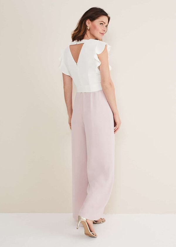 Phase Eight Kallie V Neck Frill Jumpsuit