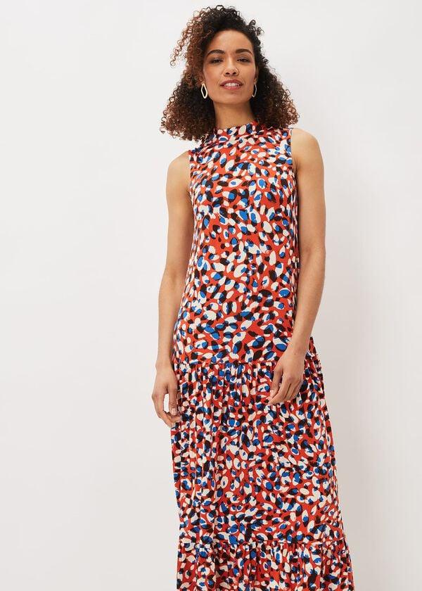Phase Eight Kamilla High Neck Printed Maxi Dress