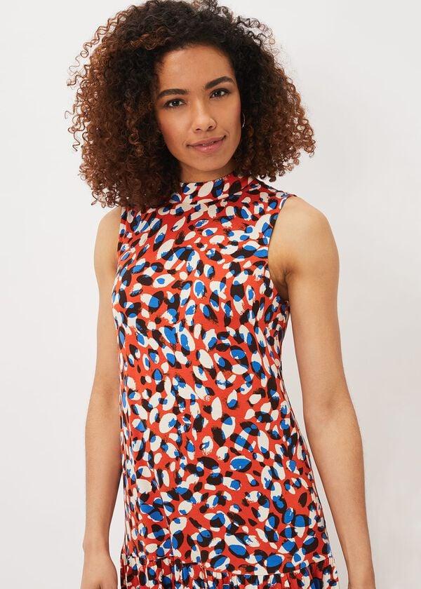 Phase Eight Kamilla High Neck Printed Maxi Dress