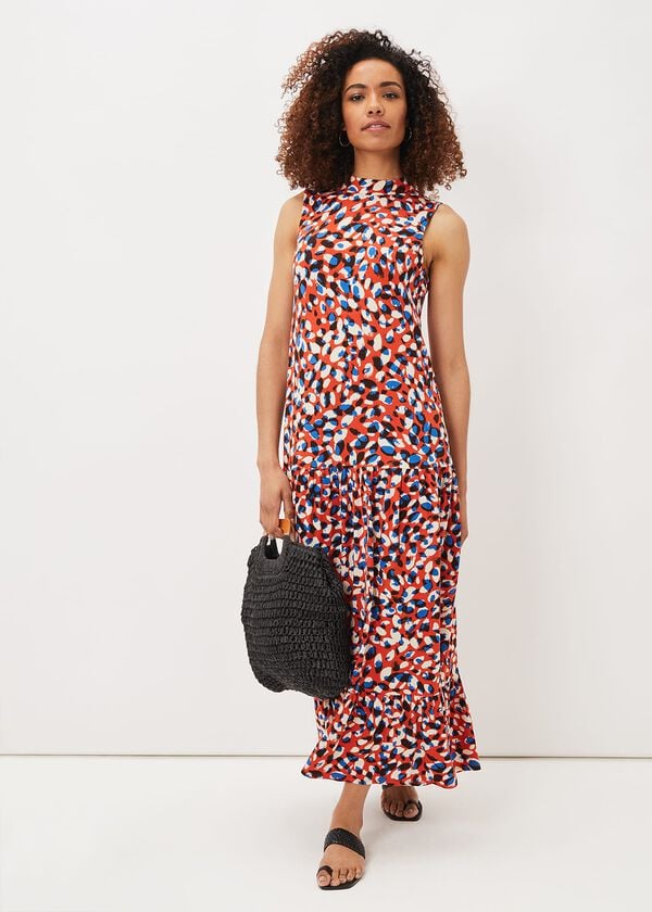 phase eight Kamilla High Neck Printed Maxi Dress