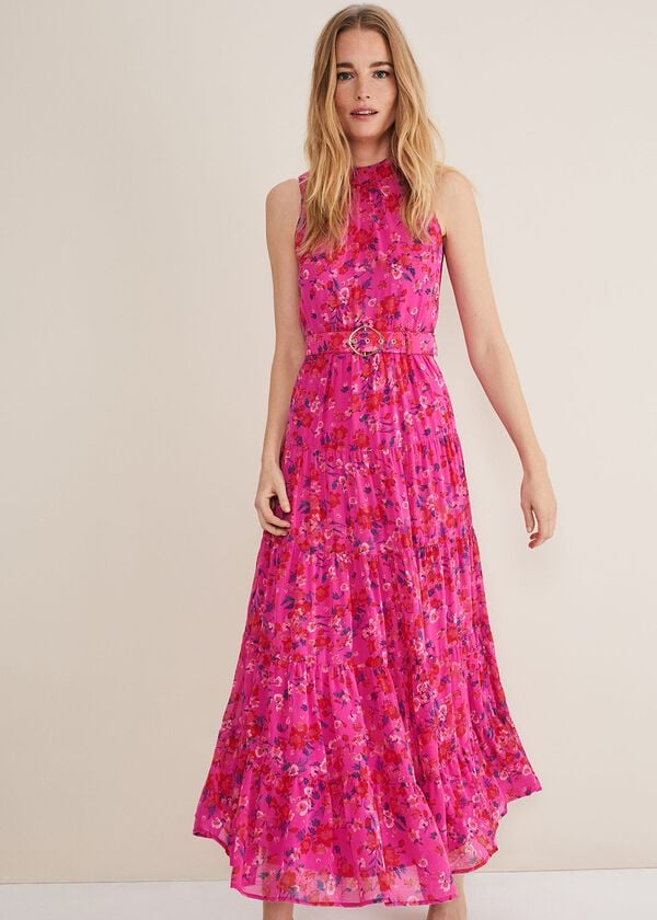 Phase Eight Kara Floral Tiered Maxi Dress