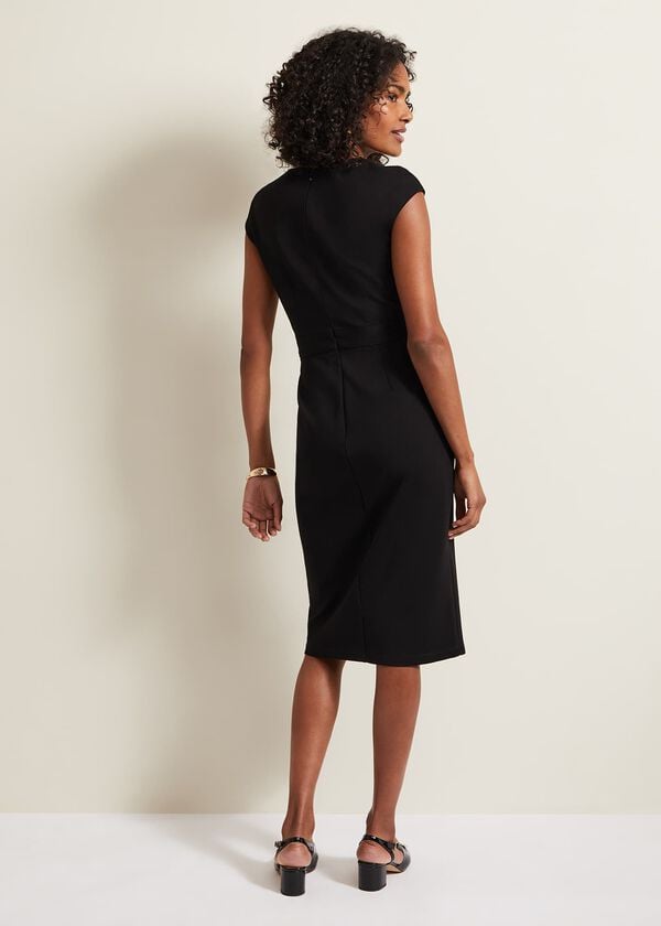 Phase Eight Karmie Black Ponte Bodycon Midi Dress