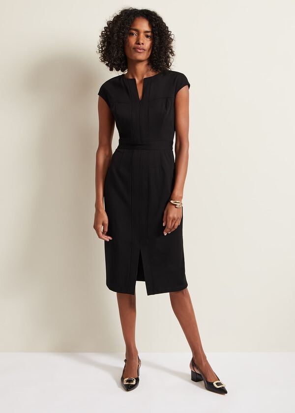 phase eight Karmie Black Ponte Bodycon Midi Dress