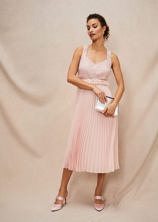 phase eight Kassidy Lace Bodice Pleat Dress